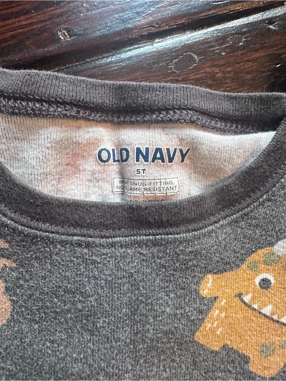 Old Navy Two-Pack Kids Pajama Sets - Gray Monster & Black Holiday Prints